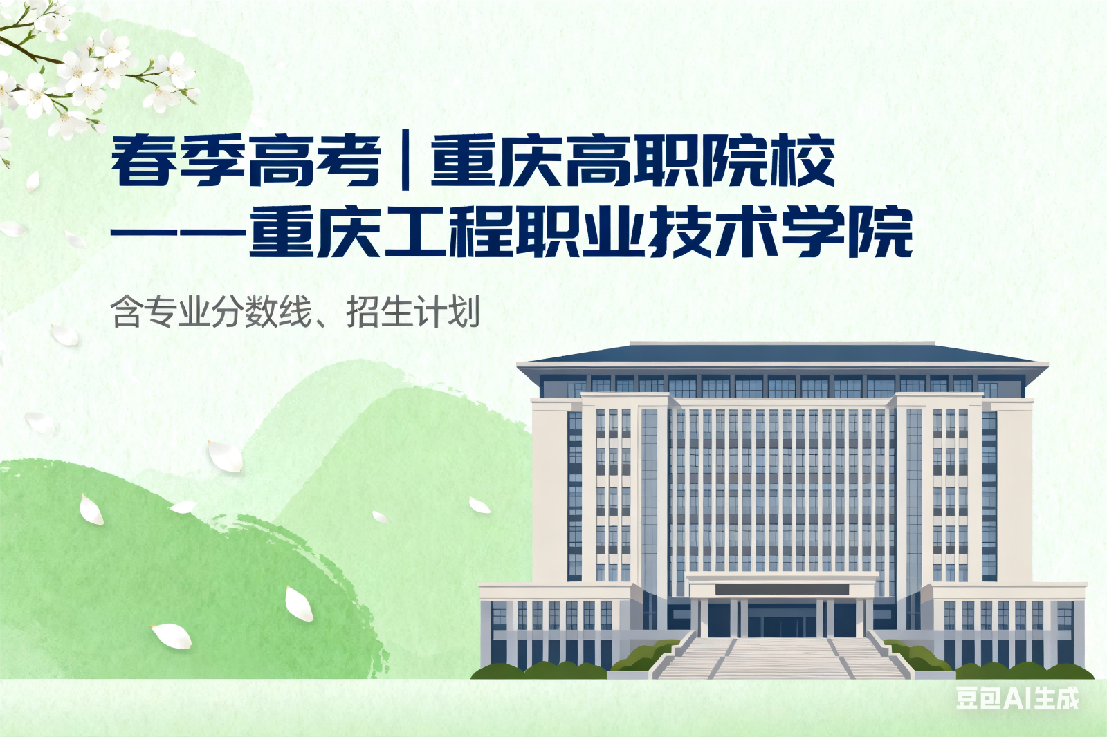 春季高考|重庆高职院校——重庆工程职业技术学院（含专业分数线、招生计划）