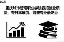 2026年重庆春招院校丨重庆城市管理职业学院——就业质量、专升本难度、哪些专业最吃香？